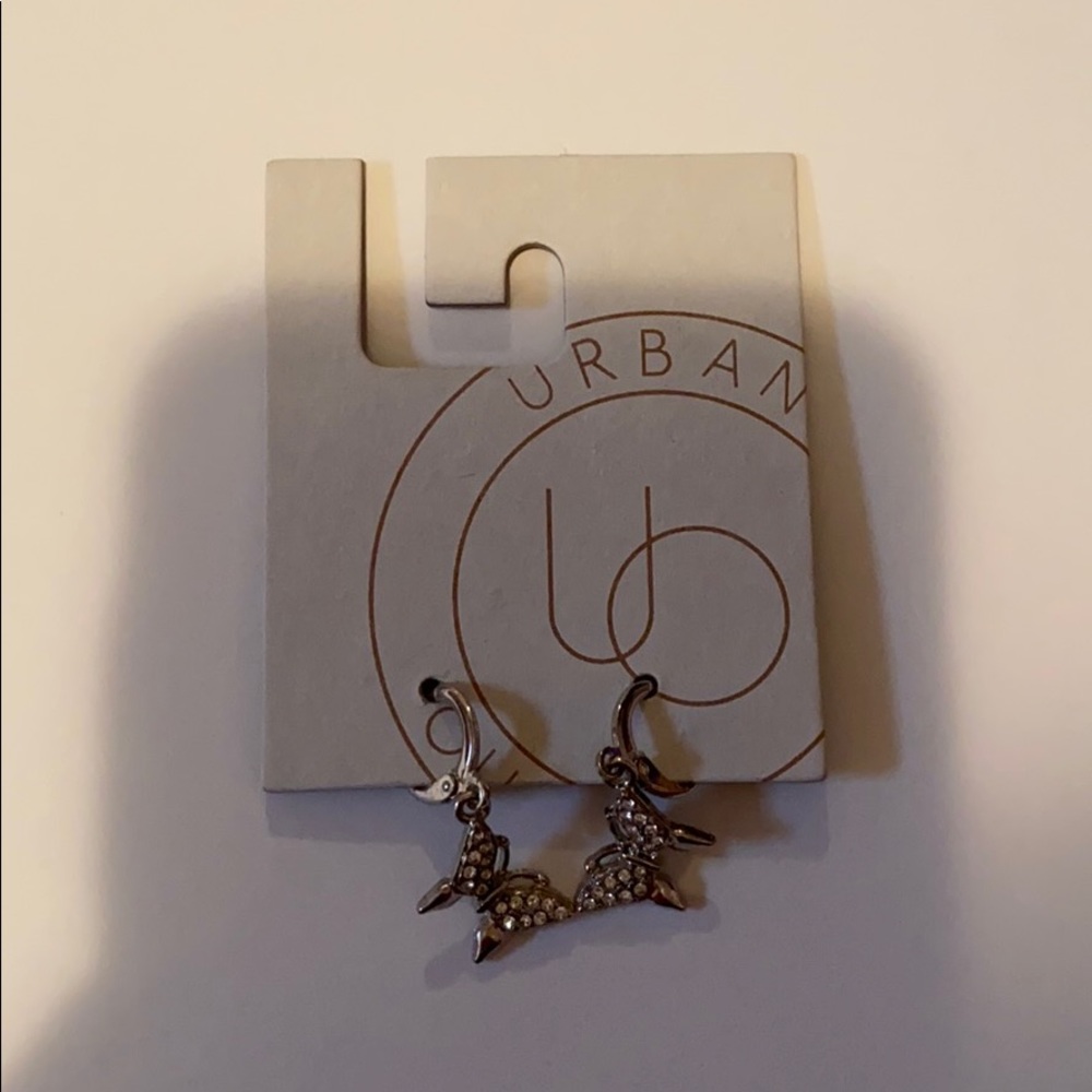 Silver butterfly earrings